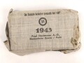 Verbandpäckchen Wehrmacht für den Verbandkasten. Großes Modell datiert 1943