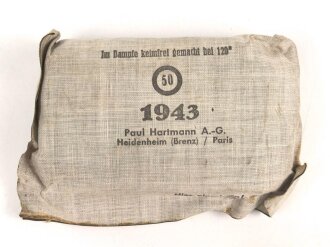 Verbandpäckchen Wehrmacht für den Verbandkasten. Großes Modell datiert 1943