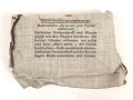 Verbandpäckchen Wehrmacht für den Verbandkasten. Großes Modell datiert 1943
