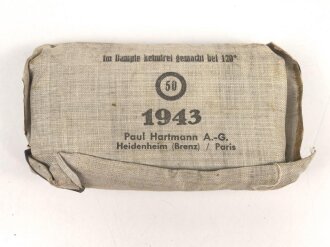 Verbandpäckchen Wehrmacht für den Verbandkasten. Großes Modell datiert 1943