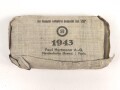 Verbandpäckchen Wehrmacht für den Verbandkasten. Großes Modell datiert 1943