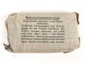 Verbandpäckchen Wehrmacht für den Verbandkasten. Großes Modell datiert 1943