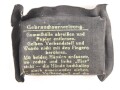 Verbandpäckchen Wehrmacht für den Verbandkasten. Kleines Modell datiert 1939