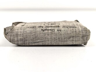 Verbandpäckchen Wehrmacht für den Verbandkasten. Kleines Modell datiert 1941