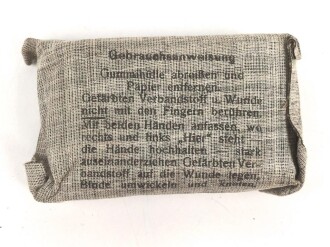 Verbandpäckchen Wehrmacht für den Verbandkasten. Kleines Modell datiert 1941
