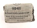 Verbandpäckchen Wehrmacht für den Verbandkasten. Kleines Modell datiert 1941