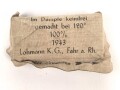 Verbandpäckchen Wehrmacht für den Verbandkasten. Kleines Modell datiert 1943
