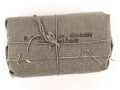 Verbandpäckchen Wehrmacht für den Verbandkasten und die Verbandspäckchentasche der Feldbluse. Kleines Modell datiert 1939