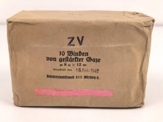 "10 Binden von gestärkter Gaze" datiert...