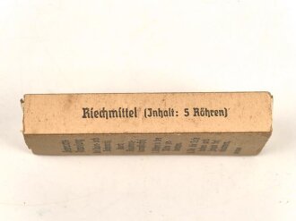 Pack " Riechmittel "( Brechampullen ) Wehrmacht für Sanitätszwecke. NUR FÜR DEKORATIONSZWECKE