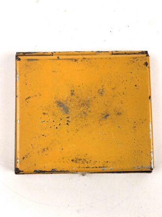 Blechdose Wehrmacht " Watte" für Sanitätszwecke. Originallack, 6 x 7 x 1,5cm