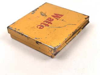 Blechdose Wehrmacht " Watte" für Sanitätszwecke. Originallack, 6 x 7 x 1,5cm