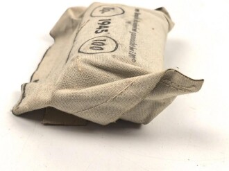 Verbandpäckchen Wehrmacht für den Verbandkasten. Kleines Modell datiert 1945