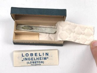 Leere Packung "Lobelin Ampullen"