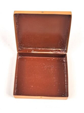 Blechdose Wehrmacht " Watte" für Sanitätszwecke. Originallack, 6 x 7 x 1,5cm