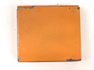 Blechdose Wehrmacht " Watte" für Sanitätszwecke. Originallack, 6 x 7 x 1,5cm
