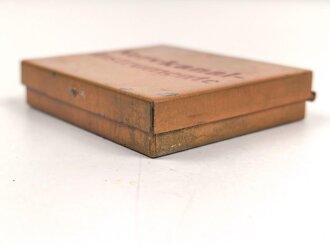 Blechdose Wehrmacht " Nervkanal Instrumente" für Sanitätszwecke. Originallack, 6 x 7 x 1,5cm
