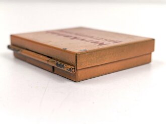 Blechdose Wehrmacht " Nervkanal Instrumente" für Sanitätszwecke. Originallack, 6 x 7 x 1,5cm