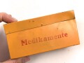 Blechbehälter Wehrmacht " Medikamente" , die Flächschen sind entweder leer oder eingetrocknet