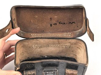 Deutsches Rotes Kreuz Sanitätslager Babelsberg, schwarze Koppeltasche in gutem Zustand