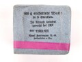 Pack "100g entfettete Watte" datiert 1936