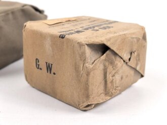 Pack "100 g gewöhnliche Watte" datiert 1944, in Hülle, gehört so in der KFZ Verbandkasten der Wehrmacht