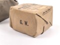Pack "100 g gewöhnliche Watte" datiert 1944, in Hülle, gehört so in der KFZ Verbandkasten der Wehrmacht