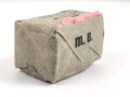 Pack "kombiniertes Preßstück" datiert 1942, in Hülle, gehört so in der KFZ Verbandkasten der Wehrmacht