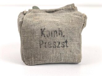 Pack "kombiniertes Preßstück" datiert 1944, in Hülle, gehört so in der KFZ Verbandkasten der Wehrmacht