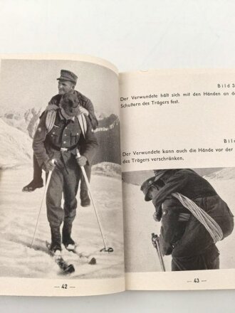Bildheft 162 "Behelfsmäßige Verwundetenbeförderung Teil 1-4" datiert 1943, 189 Seiten, DIN A6, Umschlag defekt