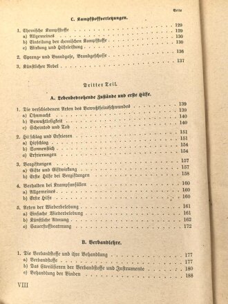 H.Dv. 59 "Unterrichtsbuch für Sanitäts-Unteroffiziere und Mannschaften" datiert 1939, 429 Seiten, DIN A5, guter Zustand
