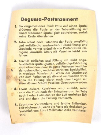 Pack" Degussa Pasten Zement für provisorische Füllungen" Länge der Umverpackung 7,5cm