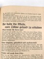 "Zähne in Not! - Gesundheitsaktion der HJ" Heft2 Mund unf Zahnpflege,  24 Seiten, DIN A5