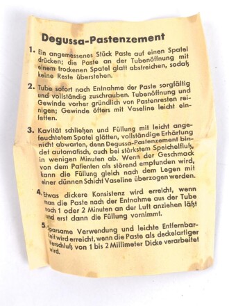 Pack" Degussa Pasten Zement für provisorische Füllungen" Länge der Umverpackung 7,5cm