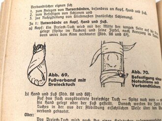 "Amtliches Unterrichtsbuch über Erste Hilfe", datiert 1943, 147 Seiten, gebraucht