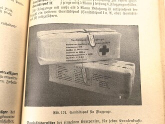 H.Dv. 59 "Unterrichtsbuch für Sanitäts-Unteroffiziere und Mannschaften" datiert 1940, 432 Seiten, DIN A5, gebraucht