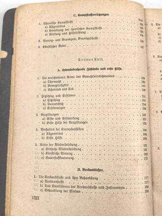 H.Dv. 59 "Unterrichtsbuch für Sanitäts-Unteroffiziere und Mannschaften" datiert 1940, 432 Seiten, DIN A5, gebraucht