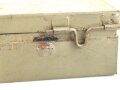 Blechdose für Würfelzucker, gehört so unter anderem in den Verbandkasten der Wehrmacht, Verschluss defekt