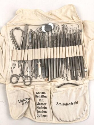 Wehrmacht, Zahnärztliche Instrumente Tasche 1, selten