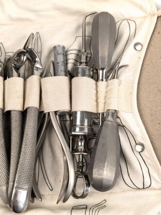 Wehrmacht, Zahnärztliche Instrumente Tasche 2, selten