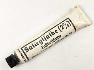 Tube "Fußheilsalbe" Wehrmacht , ungereinigt