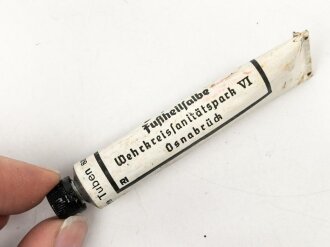 Tube "Fußheilsalbe" Wehrmacht , ungereinigt