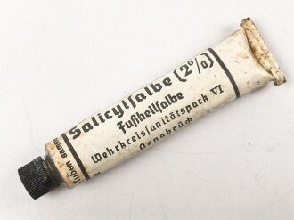 Tube "Fußheilsalbe" Wehrmacht , ungereinigt
