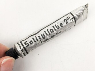 Tube "Fußheilsalbe" Wehrmacht , ungereinigt