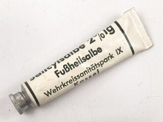 Tube "Fußheilsalbe" Wehrmacht , ungereinigt