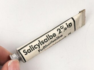 Tube "Fußheilsalbe" Wehrmacht , ungereinigt