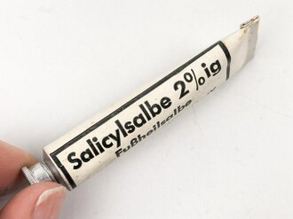 Tube "Fußheilsalbe" Wehrmacht , ungereinigt