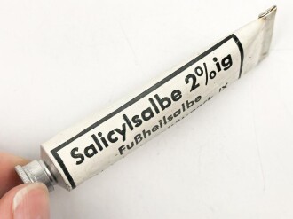 Tube "Fußheilsalbe" Wehrmacht , ungereinigt