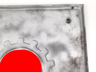 Deutsche Arbeitsfront "Gaudiplom für hervorragende Leistungen"  Schwerer Eisenguß, Maße 54 x 54cm, sandgestrahlt und silbern statt schwarz angemalt
