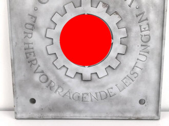 Deutsche Arbeitsfront "Gaudiplom für hervorragende Leistungen"  Schwerer Eisenguß, Maße 54 x 54cm, sandgestrahlt und silbern statt schwarz angemalt